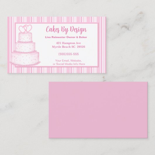 の結婚ケーキ名刺 名刺 (正面/裏面)