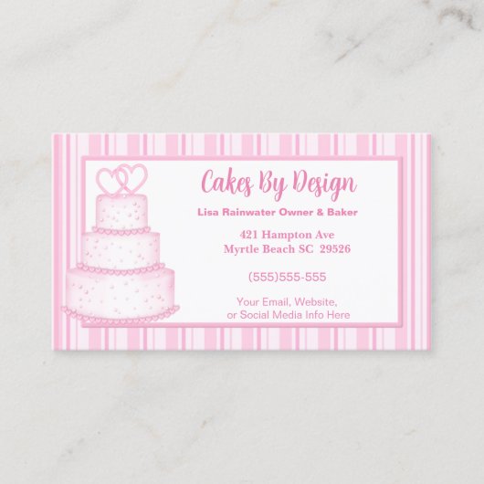 の結婚ケーキ名刺 名刺 (正面)