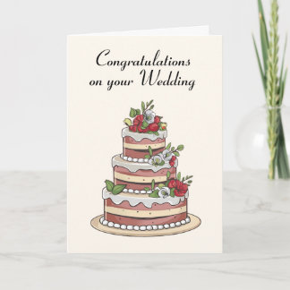 の結婚ケーキ挨拶 カード