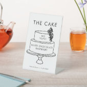 の結婚ケーキ看板 台座サイン (インサイチュ)