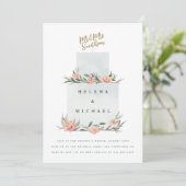 の結婚ケーキ結婚式 招待状 (スタンド正面)