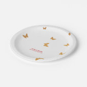 の結婚ケーキ蝶 ペーパープレート (アングル)