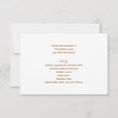 の結婚ケーキ蝶 出欠カード (裏面)