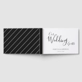 の結婚ゲストシンプルの書エレガント道 ゲストブック (全面)