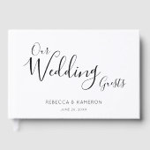 の結婚ゲストシンプルの書エレガント道 ゲストブック (正面)