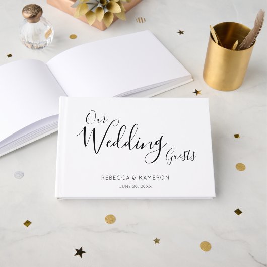 の結婚ゲストシンプルの書エレガント道 ゲストブック (正面見開き)