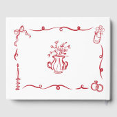 の結婚ゲストブックお洒落手描き ゲストブック (裏面)