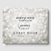 の結婚ゲストブックのシルバー《写真》ぼけ味灯 ゲストブック (正面)