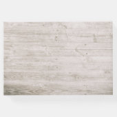 の結婚ゲストブックのフローラストリングライト素朴ウッド ゲストブック (裏面)