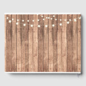 の結婚ゲストブックウッドバーラップ素朴ライト素朴 ゲストブック (裏面)