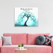 の結婚ゲストブックオルタナティブブルーオブライフ キャンバスプリント (インサイチュ (リビング))
