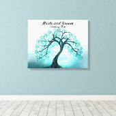 の結婚ゲストブックオルタナティブブルーオブライフ キャンバスプリント (インサイチュ (ウッドフロア))