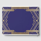 の結婚ゲストブックギャツビーアールデコ1920の金ゴールド ゲストブック (裏面)