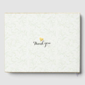 の結婚ゲストブックゴールドフォイルパイナップルダマスク紙 ゲストブック (裏面)