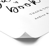 の結婚ゲストブックサインモダンミニマルおもしろい ポスター (角)