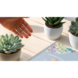 の結婚ゲストブックシックな水彩多肉植物 ノートブック