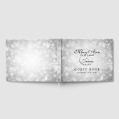 の結婚ゲストブックシルバーウィンターワンダーランド ゲストブック (全面)