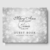 の結婚ゲストブックシルバーウィンターワンダーランド ゲストブック (正面)