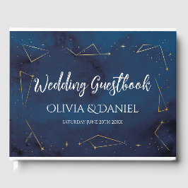の結婚ゲストブックスターサイン海軍の星座 ゲストブック