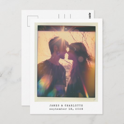 の結婚ゲストブックハガキ写真テンプレート ポストカード (正面/裏面)