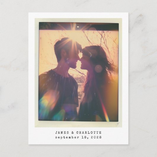 の結婚ゲストブックハガキ写真テンプレート ポストカード (正面)