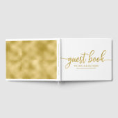 の結婚ゲストブックフォイルフェイク金ゴールドシック書道 ゲストブック (全面)