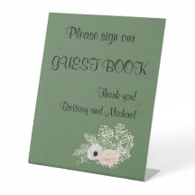 の結婚ゲストブックペデスタルサイン