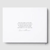 の結婚ゲストブックミニマエレガントリスト ゲストブック (裏面)