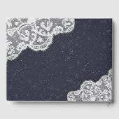 の結婚ゲストブックレースサンフラワー&ストリングライト ゲストブック (裏面)