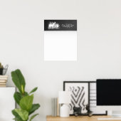 の結婚ゲストブック冬の鹿スパークルブラック ポスター (ホームオフィス)