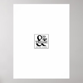 の結婚ゲストブック署名委員会 – ミセス ポスター