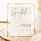 の結婚ゲストブック記号 |モダンミニマ結婚リスト ポスター