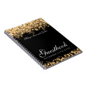 の結婚ゲストブック金ゴールド灯 ノートブック (右側)