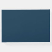 の結婚ゲストブック、いかり、ネイビーブルー、ビーチ ゲストブック (裏面)