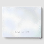 の結婚ゲストブック | アイスブルーきらめく ゲストブック (裏面)