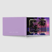 の結婚ゲストブック | エキゾチック熱帯ナイトビーチ ゲストブック (全面)