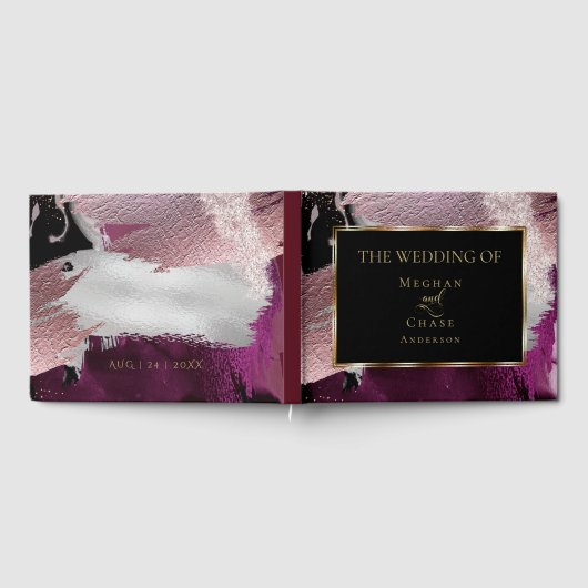 の結婚ゲストブック |カシス素晴らしメはっきりしたタル ゲストブック (全面)