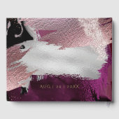 の結婚ゲストブック |カシス素晴らしメはっきりしたタル ゲストブック (裏面)