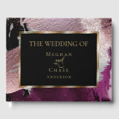 の結婚ゲストブック |カシス素晴らしメはっきりしたタル ゲストブック (正面)