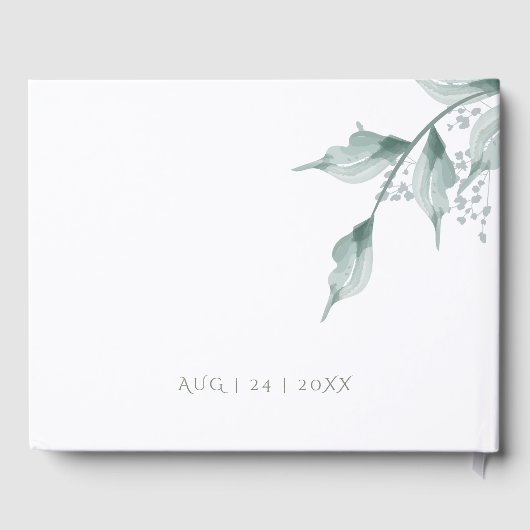 の結婚ゲストブック |グレーの玉緑植物園 ゲストブック (裏面)