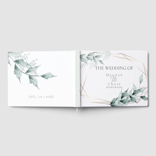 の結婚ゲストブック |グレーの玉緑植物園 ゲストブック (全面)