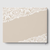 の結婚ゲストブック、ゲストブック、レース、ヴィンテージ ゲストブック (裏面)