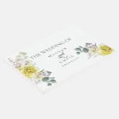 の結婚ゲストブック | サニーエレガントイエローフラワー ゲストブック (コーナー)