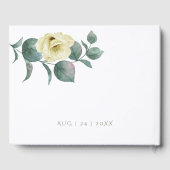 の結婚ゲストブック | サニーエレガントイエローフラワー ゲストブック (裏面)