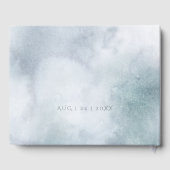 の結婚ゲストブック |シルバーブルー冬のワンダーランド ゲストブック (裏面)