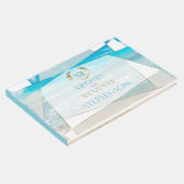 の結婚ゲストブック | モノグラムモダン幾何学模様 ゲストブック (コーナー)