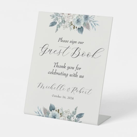 の結婚ゲストブック 台座サイン (正面)