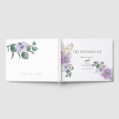 の結婚ゲストブック |水エレガント色牡丹 ゲストブック (全面)