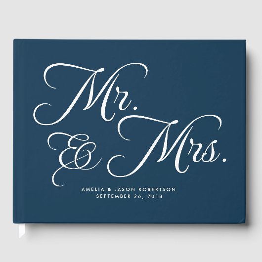 の結婚ゲストブック、海軍とホワイト夫妻 ゲストブック (正面)