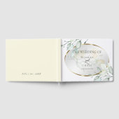 の結婚ゲストブック | 黄色エレガント淡い色のバラ ゲストブック (全面)